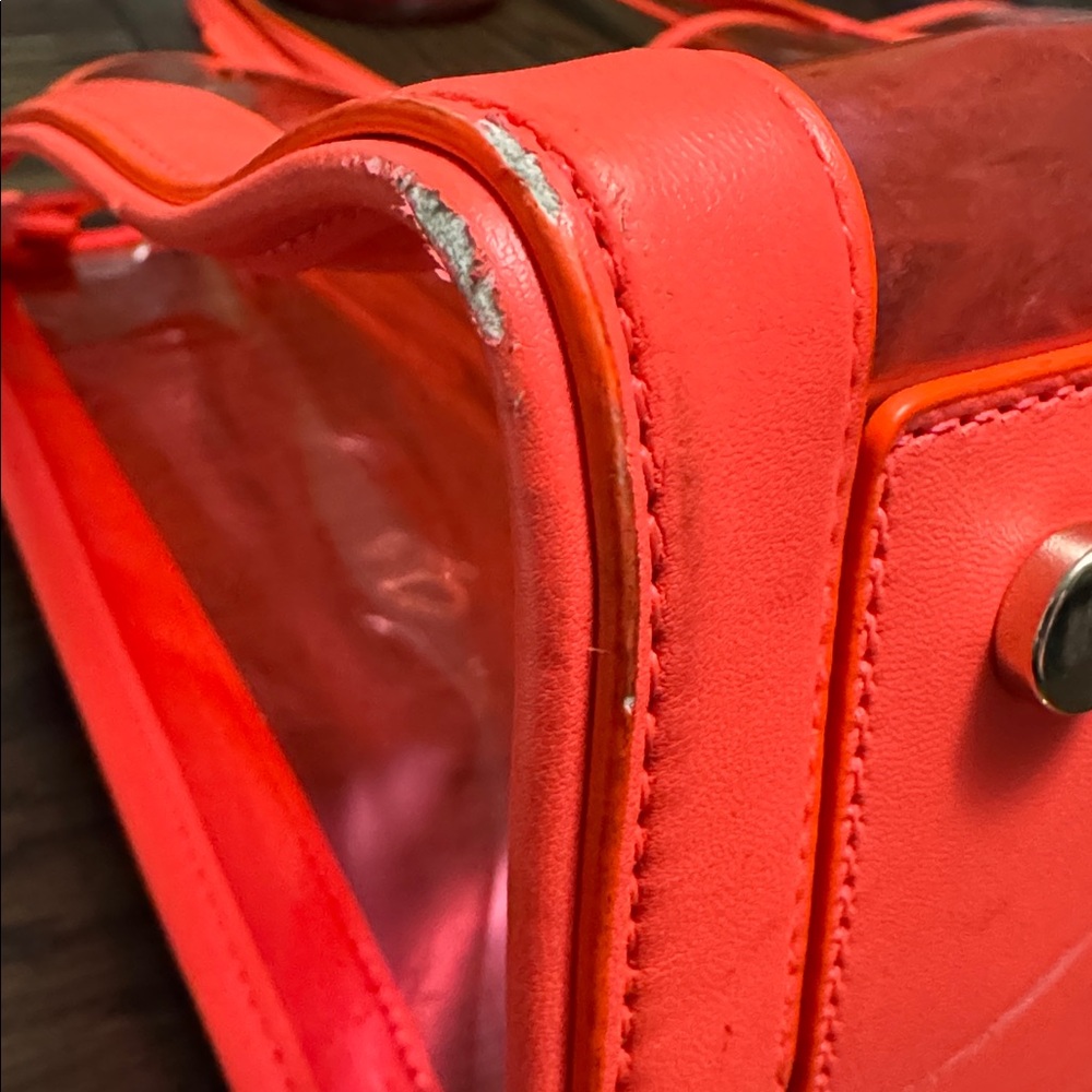 kate spade Pink and Coral Clear Market Tote with Zip Pouch - Picture 10 of 14